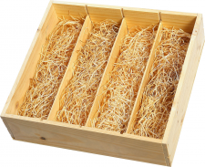 Kado Houten geschenkkist  voor 4 flessen (750 ml) + wijnomschrijvingen